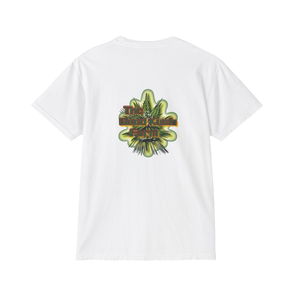 THE GOOD KUSH FARM OG CLASSIC Front Pocket Tee - Arctic White