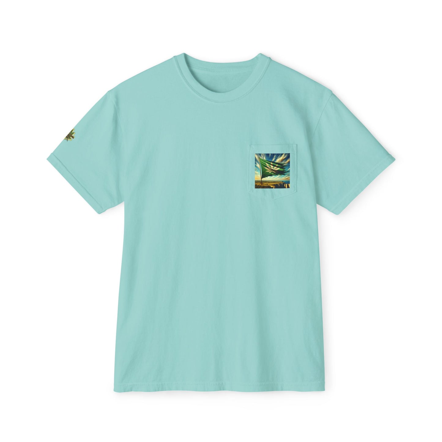 KUSH FARM 420 FREEDOM FLAG Front Pocket Tee