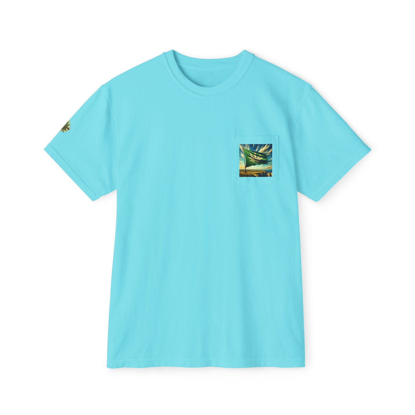 KUSH FARM 420 FREEDOM FLAG Front Pocket Tee