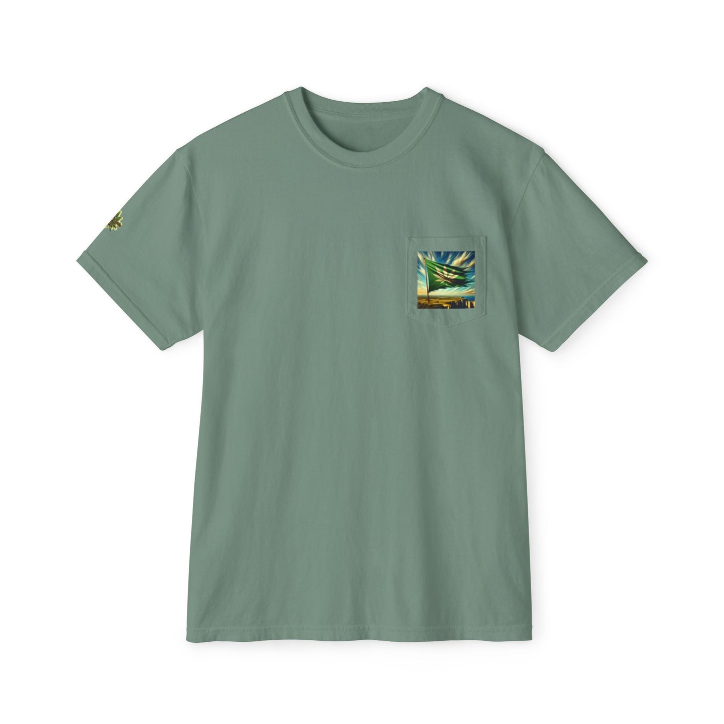 KUSH FARM 420 FREEDOM FLAG Front Pocket Tee