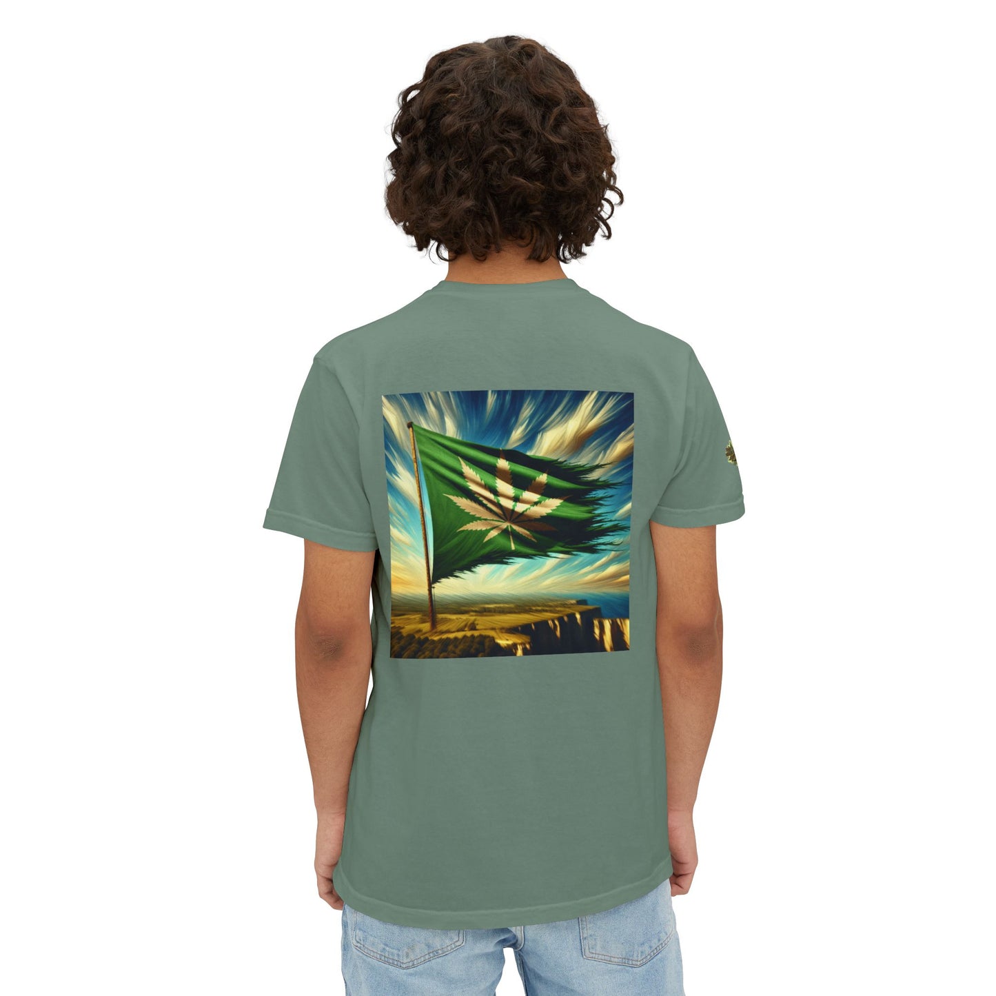 KUSH FARM 420 FREEDOM FLAG Front Pocket Tee