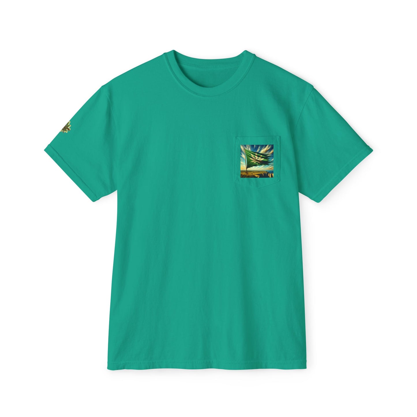 KUSH FARM 420 FREEDOM FLAG Front Pocket Tee