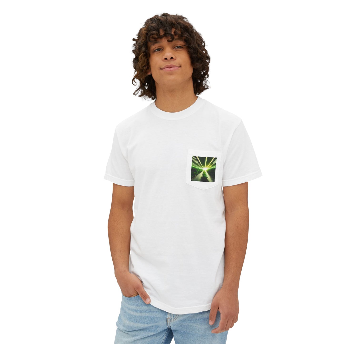 LIFELIGHTS OG Front Pocket Stoner Tee - White