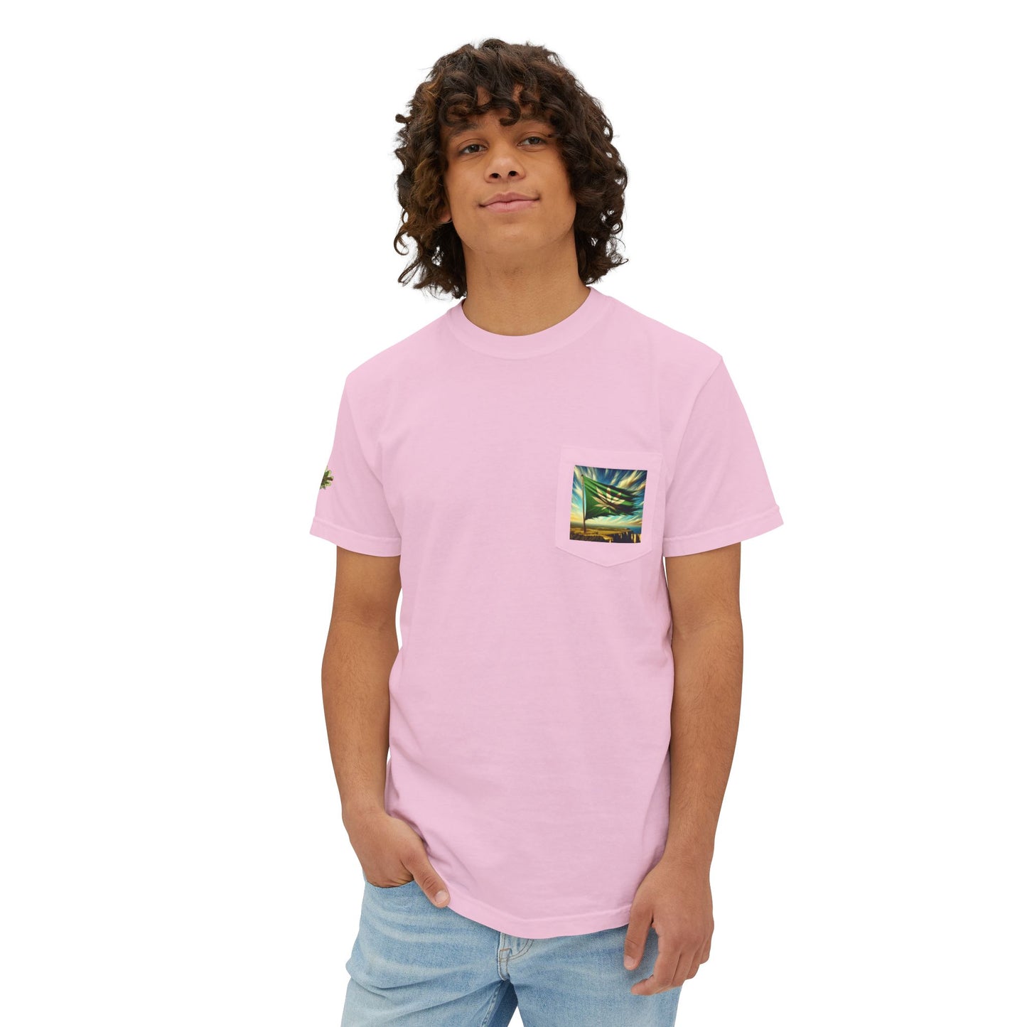 KUSH FARM 420 FREEDOM FLAG Front Pocket Tee