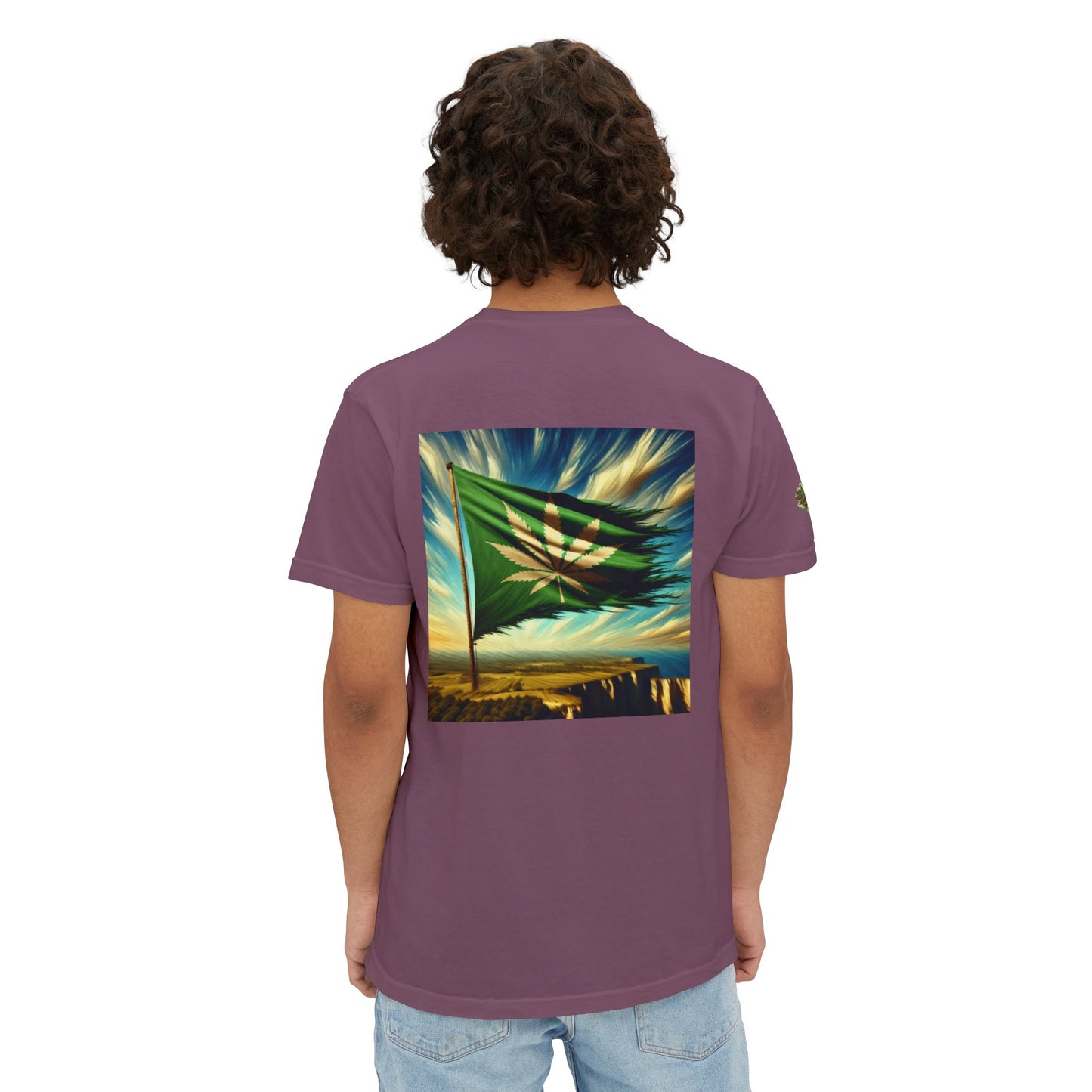 KUSH FARM 420 FREEDOM FLAG Front Pocket Tee