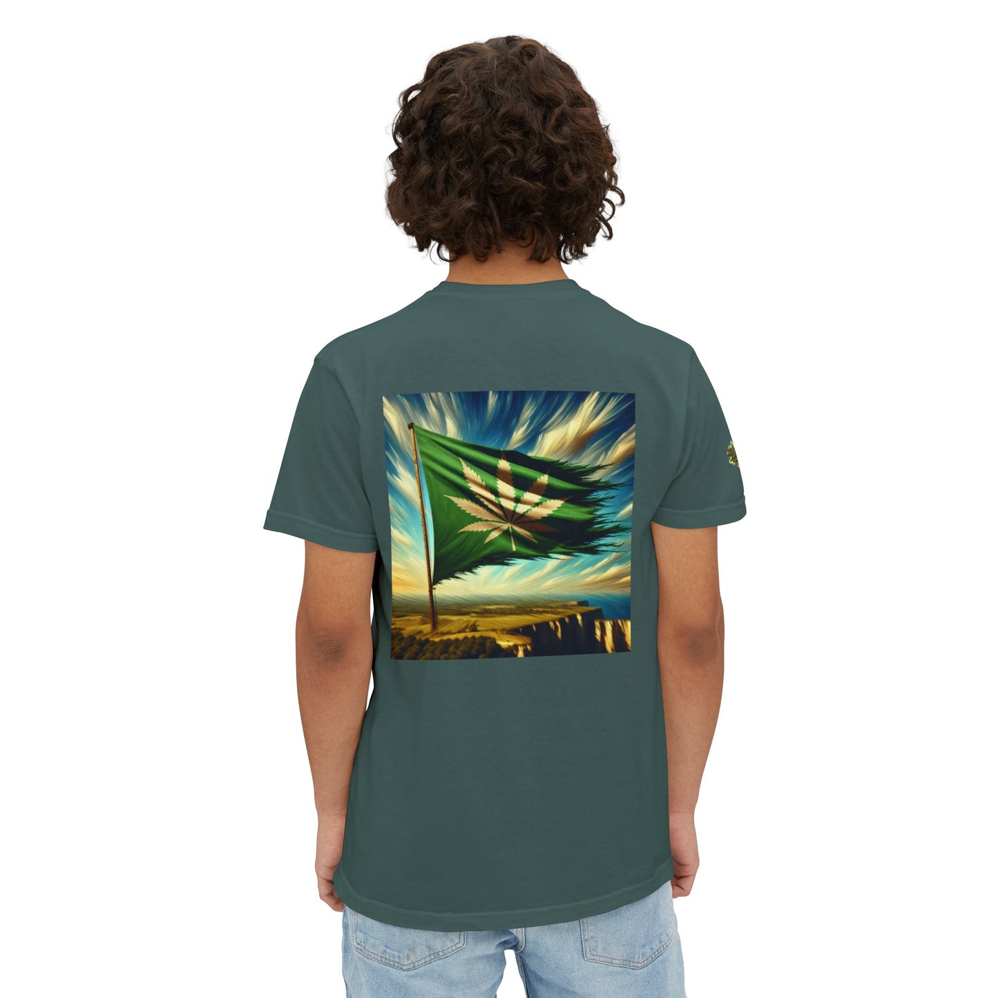 KUSH FARM 420 FREEDOM FLAG Front Pocket Tee