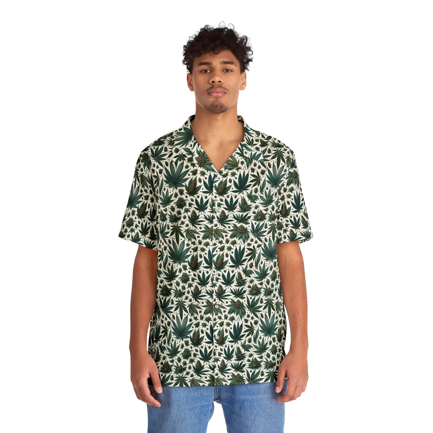 Leaf & Bud Hawaiian Button-up Shirt