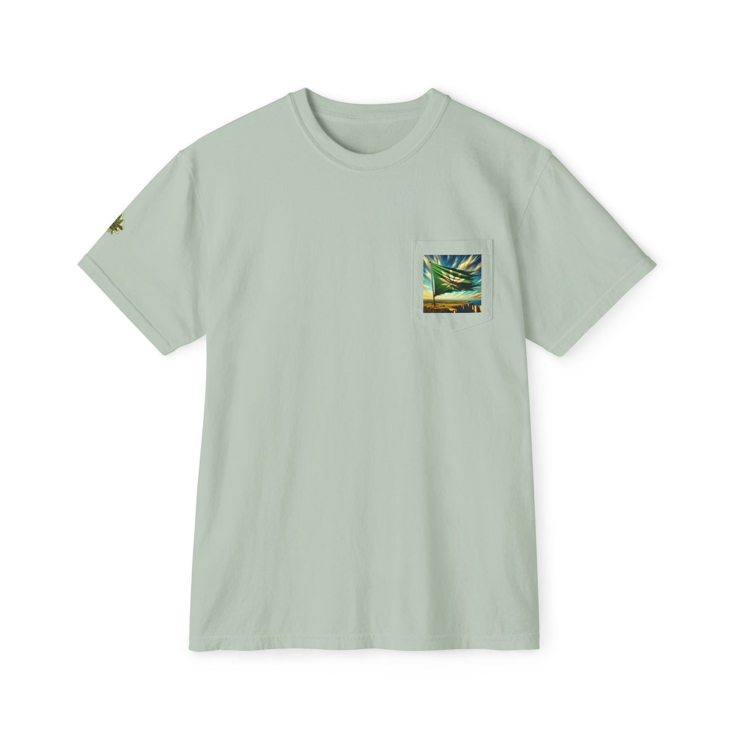 KUSH FARM 420 FREEDOM FLAG Front Pocket Tee