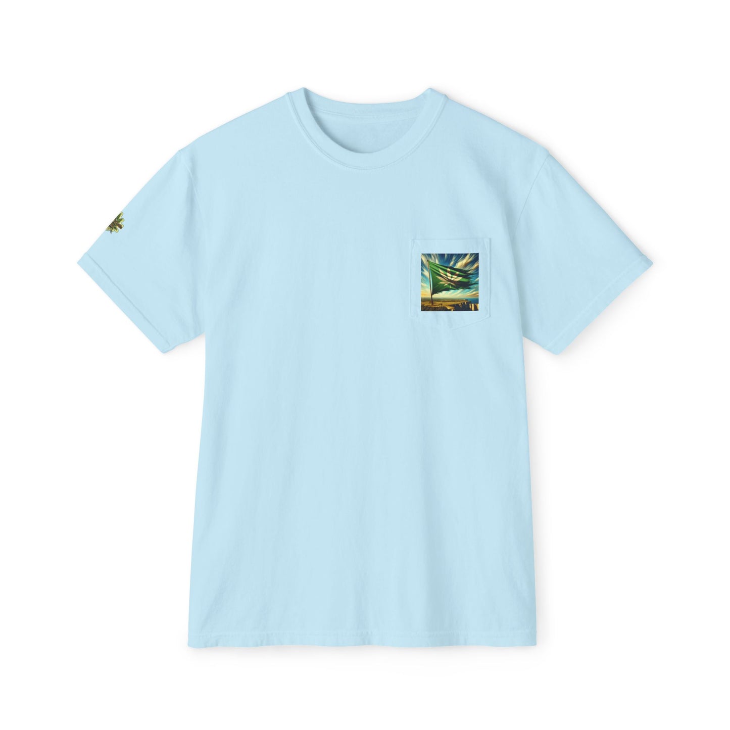 KUSH FARM 420 FREEDOM FLAG Front Pocket Tee