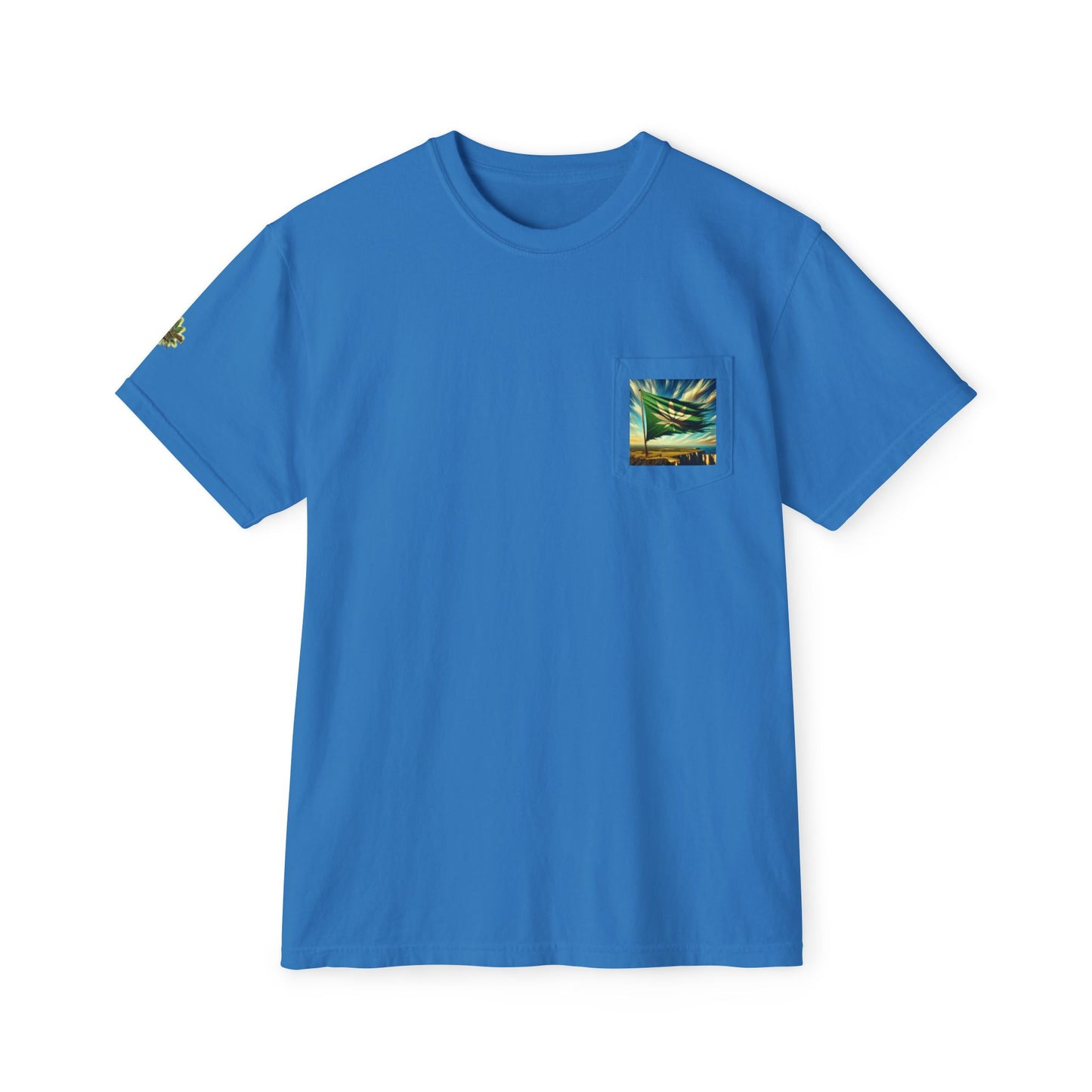 KUSH FARM 420 FREEDOM FLAG Front Pocket Tee