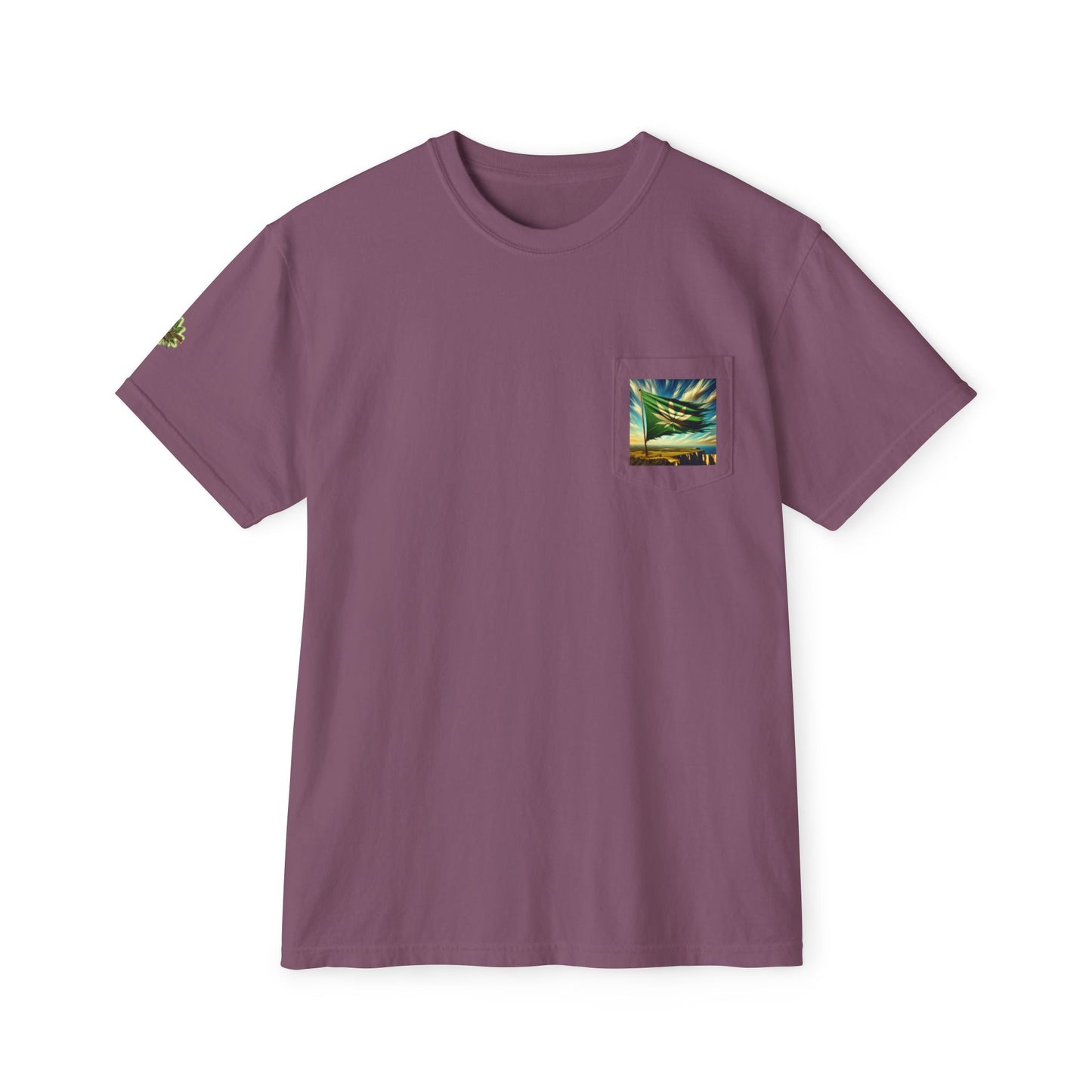 KUSH FARM 420 FREEDOM FLAG Front Pocket Tee