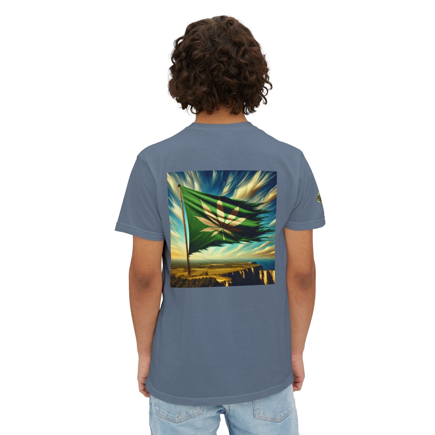 KUSH FARM 420 FREEDOM FLAG Front Pocket Tee