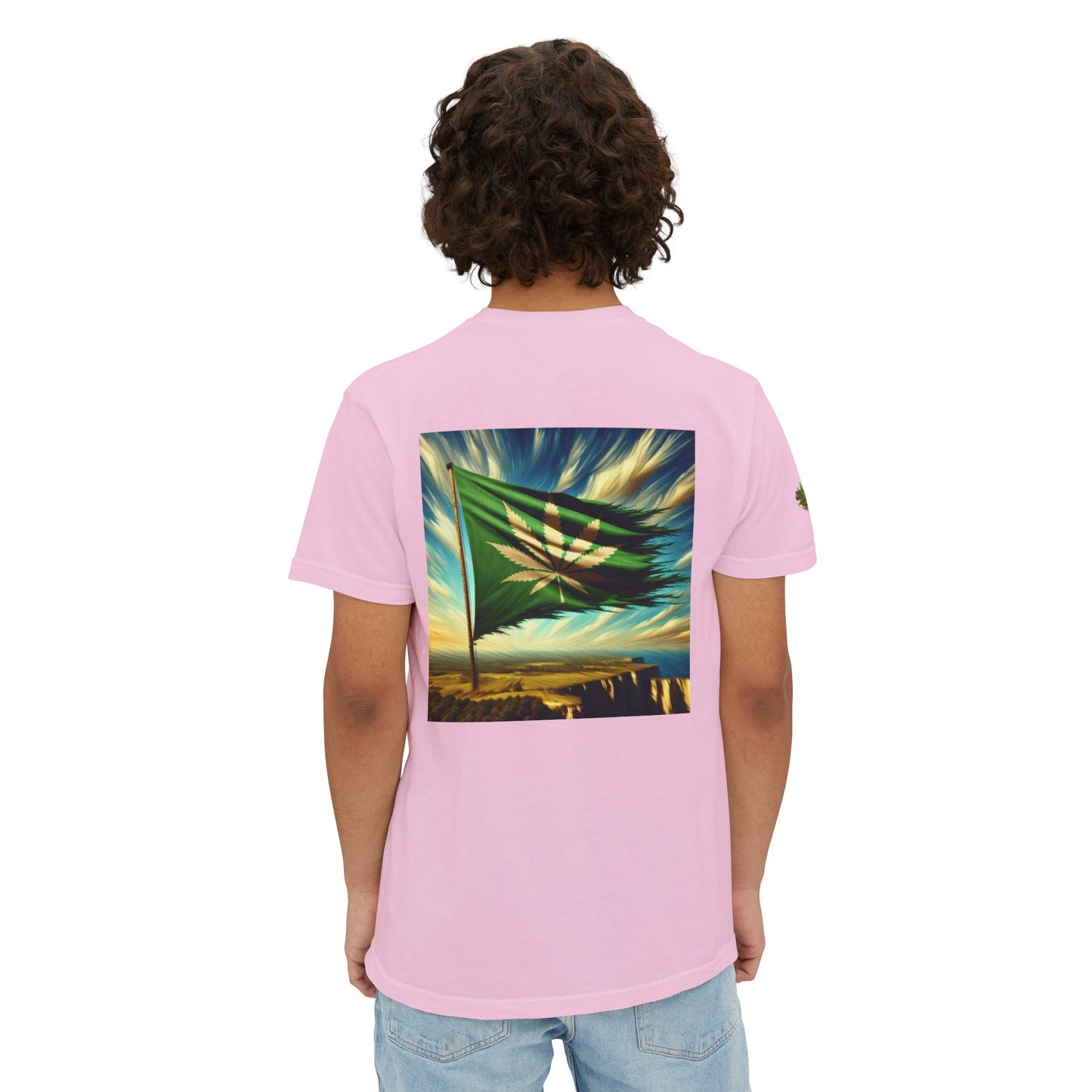 KUSH FARM 420 FREEDOM FLAG Front Pocket Tee