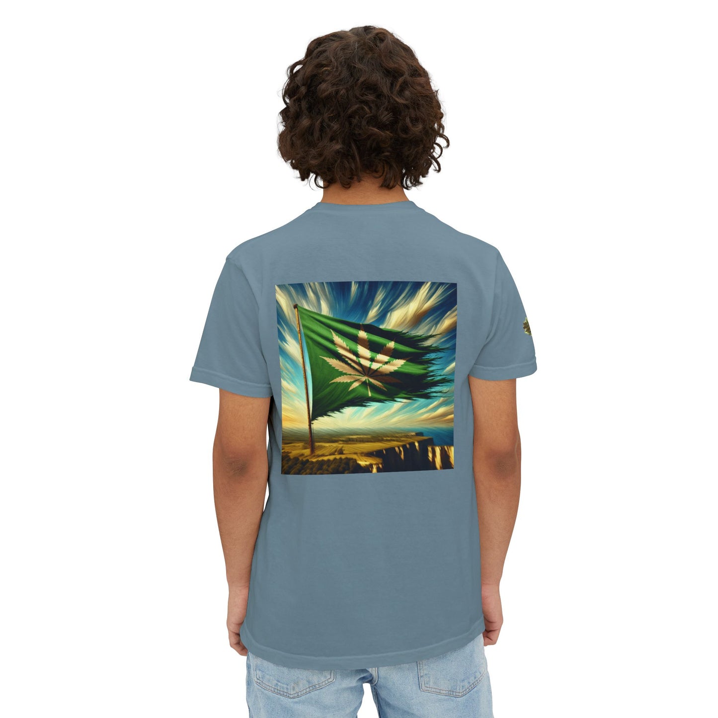 KUSH FARM 420 FREEDOM FLAG Front Pocket Tee