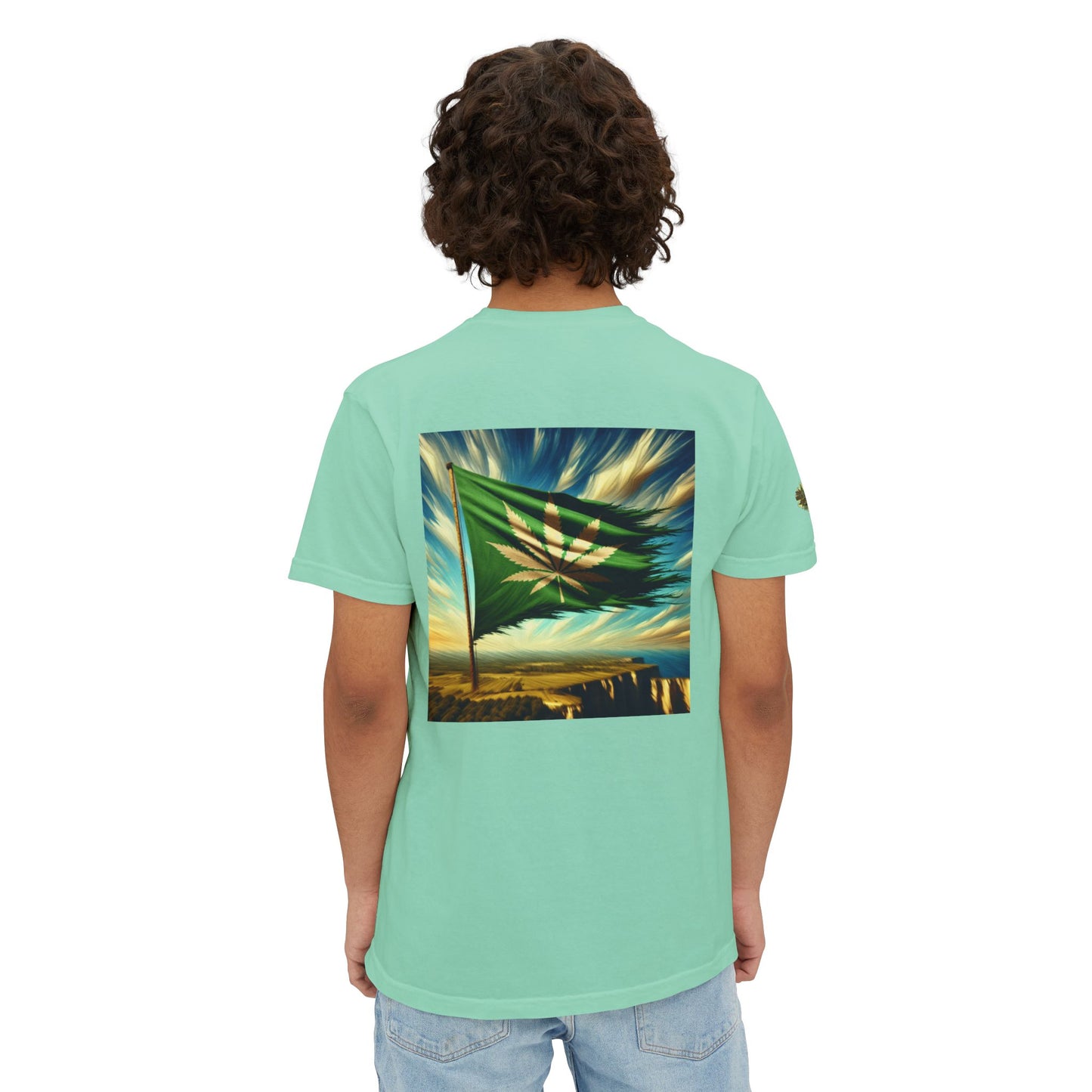 KUSH FARM 420 FREEDOM FLAG Front Pocket Tee