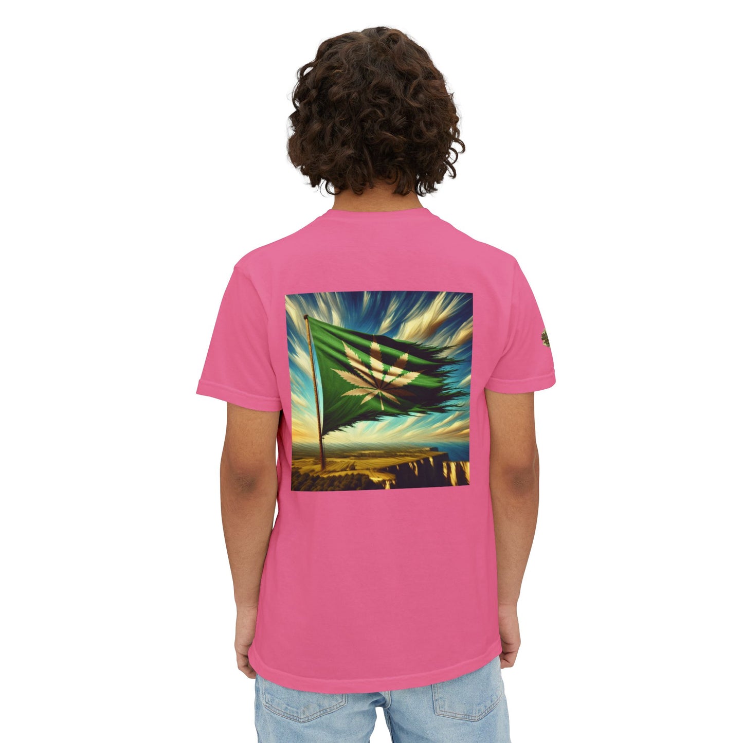 KUSH FARM 420 FREEDOM FLAG Front Pocket Tee