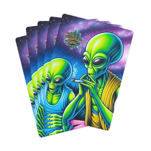 TGKF Cosmic Alien Poker Cards - Fun & Unique Gaming Set - SpaceHeights Collection