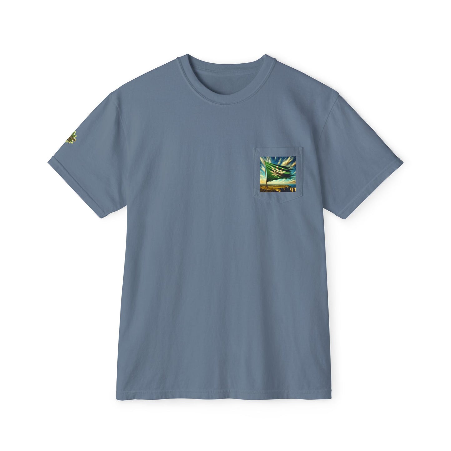 KUSH FARM 420 FREEDOM FLAG Front Pocket Tee