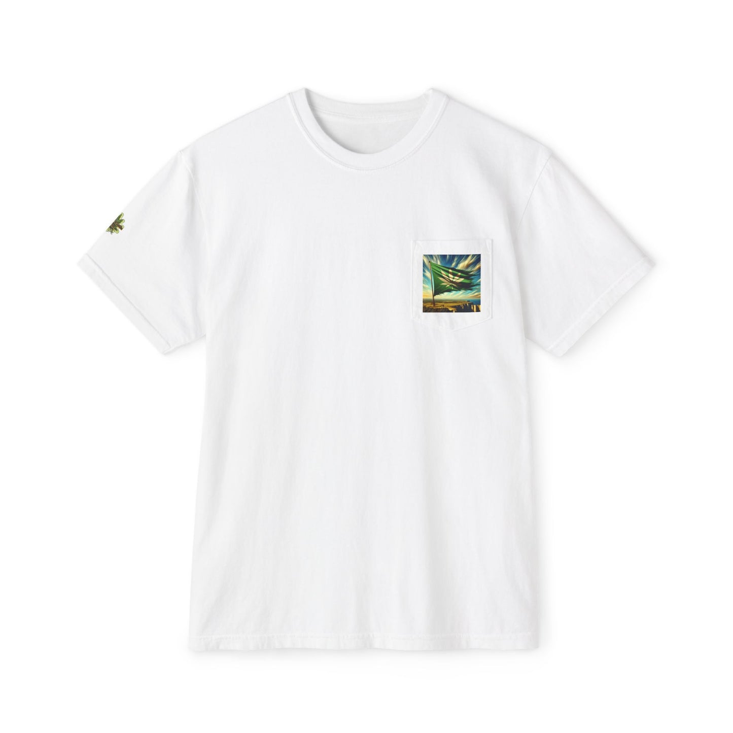 KUSH FARM 420 FREEDOM FLAG Front Pocket Tee