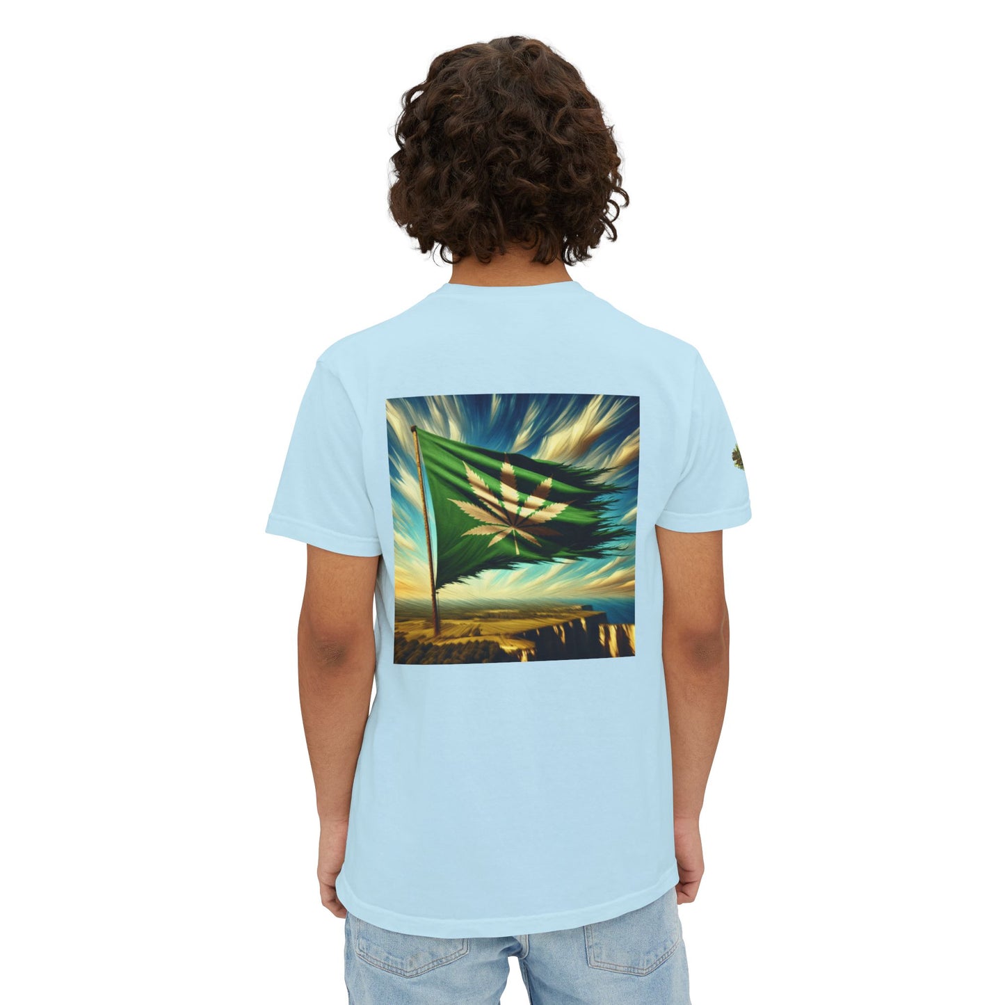 KUSH FARM 420 FREEDOM FLAG Front Pocket Tee